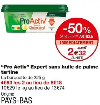 Monoprix Pro activ expert sans huile de palme offre