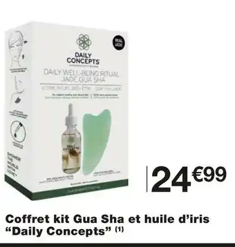 Monoprix Daily concepts coffret kit gua sha et huile d’iris offre