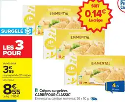 Carrefour Crêpes surgelées carrefour classic' offre