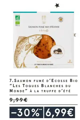 Monoprix Les toques blanches du monde saumon fumé d'ecosse bio à la truffe d'été offre