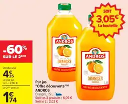 Carrefour Pur jus "offre découverte" andros offre