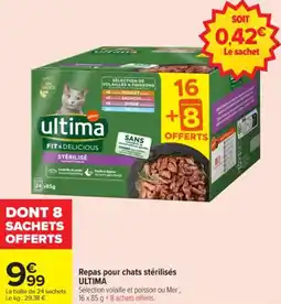 Carrefour Repas pour chats stérilisés ultima offre