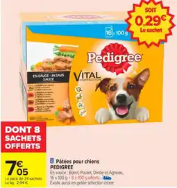 Carrefour Pâtées pour chiens PEDIGREE offre