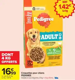 Carrefour Croquettes pour chiens pedigree offre