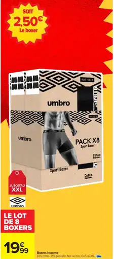 Carrefour Boxers homme offre