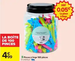 Carrefour Pinces à linge 100 pièces offre