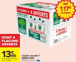 Carrefour Liquide vaisselle ARBRE VERT offre
