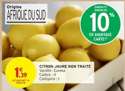 Intermarché Hyper Citron jaune non traité offre