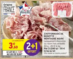 Intermarché Hyper Chiffonnade de rosette offre