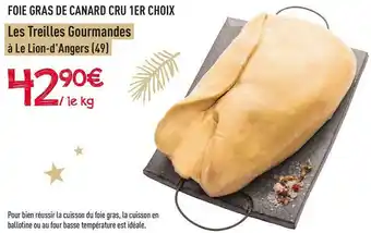 Les treilles gourmandes foie gras de canard cru 1er choix