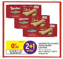 Intermarché Hyper LOACKER Gaufrettes classic napolitaner offre