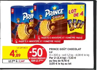 Intermarché Hyper LU Prince goût chocolat offre