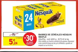 Intermarché Hyper Barres de céréales nesquik nestlé offre