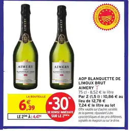 Intermarché Hyper AIMERY Aop blanquette de limoux brut offre