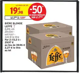 Intermarché Hyper LEFFE Bière blonde offre