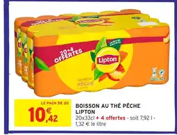 Intermarché Hyper LIPTON Boisson au thé pêche offre