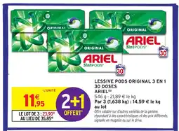 Intermarché Hyper ARIEL Lessive pods original 3 en 1 30 doses offre