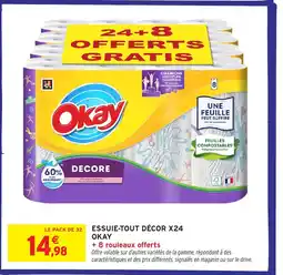 Intermarché Hyper OKAY Essuie-tout décor x24 offre