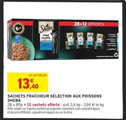 Intermarché Hyper SHEBA Sachets fraîcheur sélection aux poissons offre