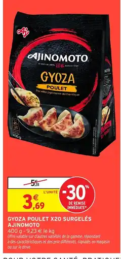 Intermarché Hyper AJINOMOTO Gyoza poulet x20 surgelés offre