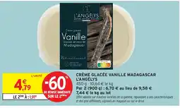Intermarché Hyper L'ANGÉLYS Crème glacée vanille madagascar offre