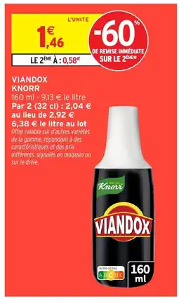 Intermarché Hyper KNORR Viandox offre