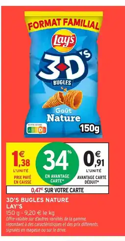 Intermarché Hyper LAY'S 3d's bugles nature offre
