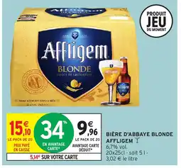 Intermarché Hyper LEFFE Bière d'abbaye blonde offre