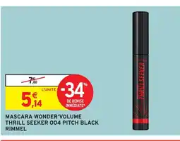 Intermarché Hyper RIMMEL Mascara wonder'volume thrill seeker 004 pitch black offre