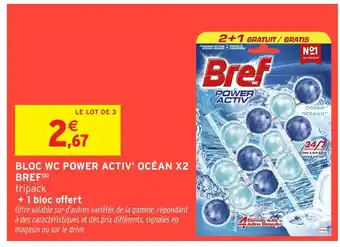 Intermarché Hyper BREF Bloc wc power activ' océan x2 offre