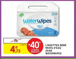 Intermarché Hyper WATERWIPES Lingettes bébé offre
