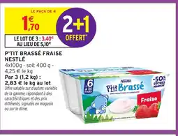 Intermarché Hyper P'tit brassé fraise offre