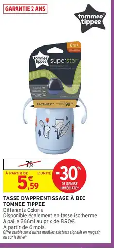 Intermarché Hyper Tasse d'apprentissage à bec tommee tippee offre