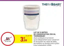 Intermarché Hyper Lot de 5 boîtes de conservation offre