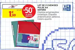Intermarché Hyper OXFORD Lot de 2 chemises pulse a4 offre