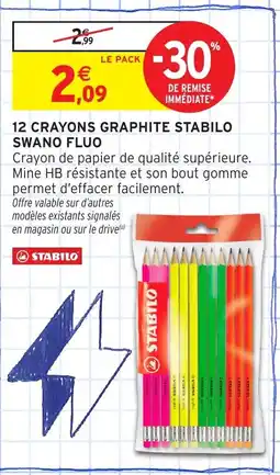 Intermarché Hyper STABILO 12 Crayons graphite offre