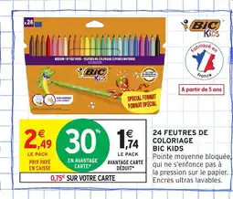 Intermarché Hyper BIC KIDS 24 Feutres de coloriage offre