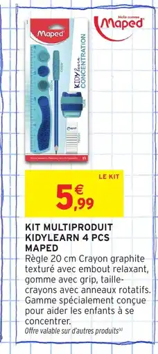 Intermarché Hyper MAPED Kit multiproduit kidylearn 4 pcs offre