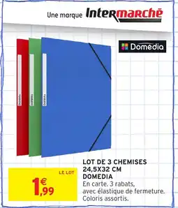 Intermarché Hyper DOMEDIA Lot de 3 chemises offre