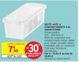 Intermarché Hyper Boite avec 4 compartiments offre