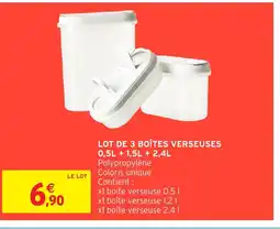 Intermarché Hyper Lot de 3 boîtes verseuses offre