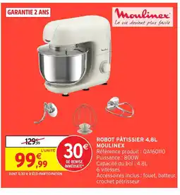 Intermarché Hyper MOULINEX Robot pâtissier offre