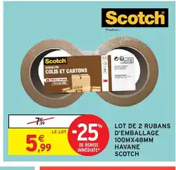 Intermarché Hyper SCOTCH Lot de 2 rubans d'emballage offre