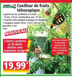 Norma Cueilleur de fruits télescopique offre