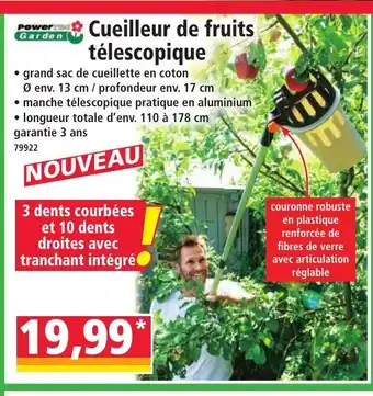 Norma Cueilleur de fruits télescopique offre