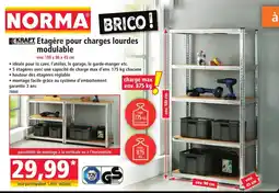 Norma KRAFT Etagère pour charges lourdes modulable offre