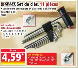 Norma KRAFT Set de clés, 11 pièces offre