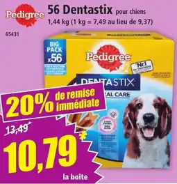 Norma PEDIGREE 56 Dentastix pour chiens offre
