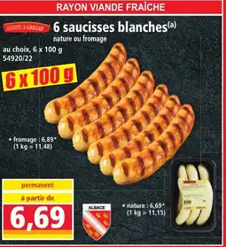 Norma 8 saucisses blanches offre