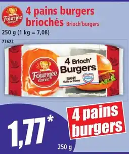 Norma 4 pains burgers briochés offre
